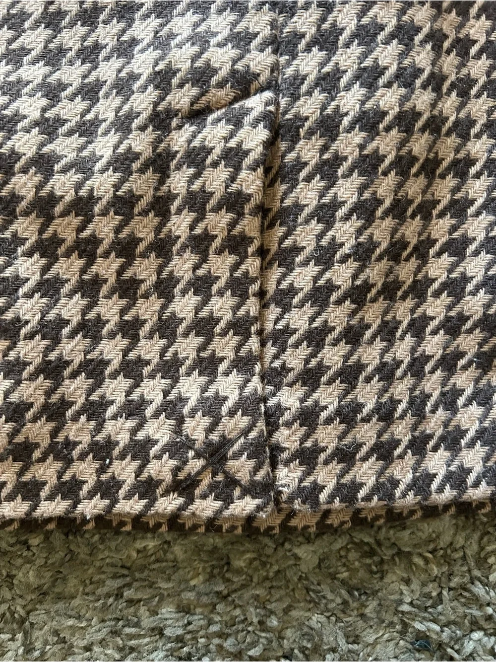 Chadwicks Houndstooth Pencil Skirt in Brown and Cream